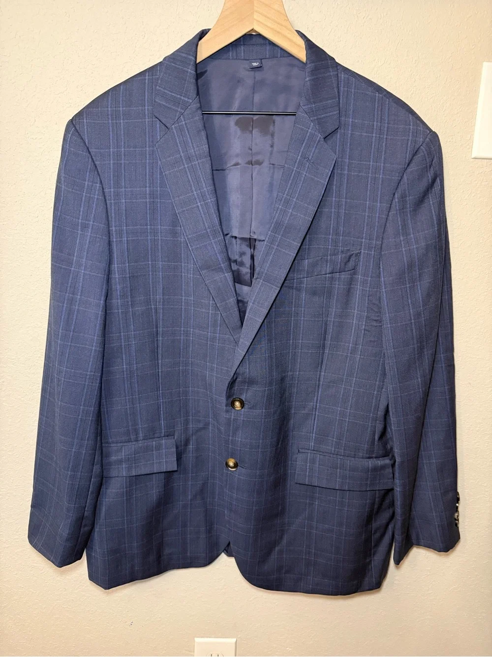 J.CREW  Thompson men’s plaid Wool suit jacket Size 44R
